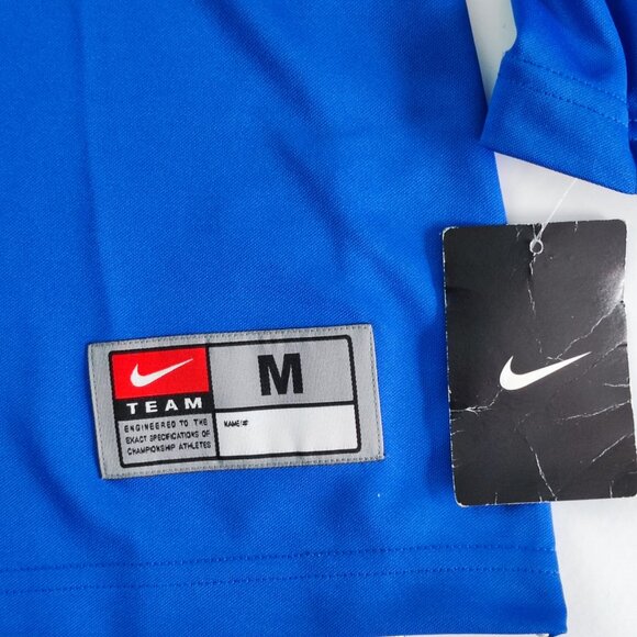 NWT Nike basketball training shirt women's size M blue white mesh on the side - Picture 4 of 14